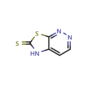Chemical structure of Thiazolo[5,4-c]pyridazine-6(5H)-thione , CAS 3031788-24-3, AChemBlock AD243732