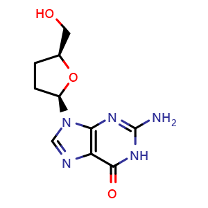 Chemical structure of Dideoxyguanosine , CAS 85326-06-3, AChemBlock AD243752