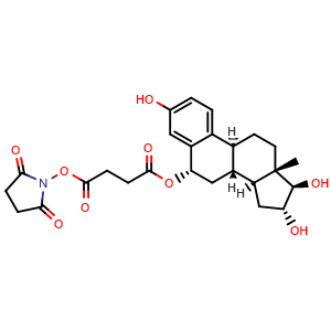 Chemical structure of Estriol-6H-Hemisuccinate , CAS 3026596-68-6, AChemBlock AD243774