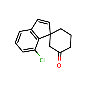Chemical structure of 7'-Chlorospiro[cyclohexane-1,1'-inden]-3-one , AChemBlock AD243793