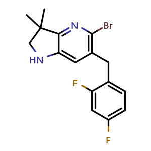 5-Bromo-6-(2,4-difluorobenzyl)-3,3-dimethyl-2,3-dihydro-1H-pyrrolo[3,2-b]pyridine