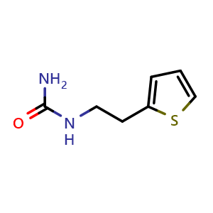 Chemical structure of N-(2-Thien-2-ylethyl)urea , CAS 106860-34-8, AChemBlock AD243864