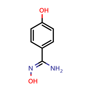 Chemical structure of (Z)-N',4-Dihydroxybenzimidamide , CAS 1219626-47-7, AChemBlock AD243869