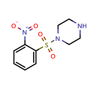 Chemical structure of 1-(2-Nitrobenzenesulfonyl)piperazine , CAS 301331-16-8, AChemBlock AD243871