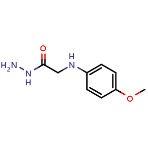 Chemical structure of N-(4-Methoxyphenyl)glycine hydrazide , CAS 79476-73-6, AChemBlock AD243874