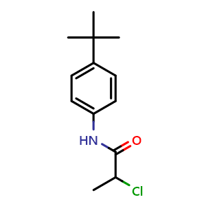 Chemical structure of N-(4-tert-Butylphenyl)-2-chloropropanamide , CAS 731012-01-4, AChemBlock AD243875