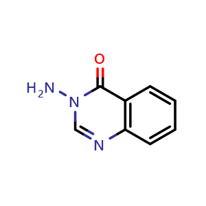 Chemical structure of 3-Amino-3,4-dihydroquinazolin-4-one , CAS 14663-46-8, AChemBlock AD243879