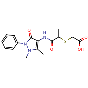 2-({1-[(1,5-Dimethyl-3-oxo-2-phenyl-2,3-dihydro-1h-pyrazol-4-yl)carbamoyl]ethyl}sulfanyl)acetic acid