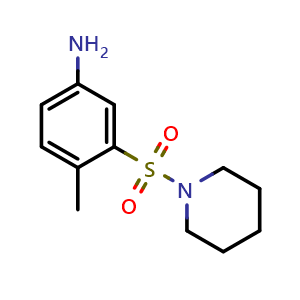 Chemical structure of 4-Methyl-3-(piperidine-1-sulfonyl)-phenylamine , CAS 50354-99-9, AChemBlock AD243887