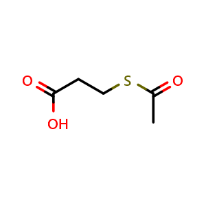 Chemical structure of 3-(Acetylthio)propanoic acid , CAS 41345-70-4, AChemBlock AD243893