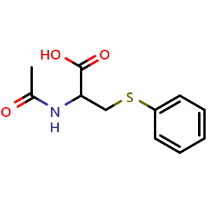 Chemical structure of DL-Phenylmercapturic Acid , CAS 20640-68-0, AChemBlock AD243944
