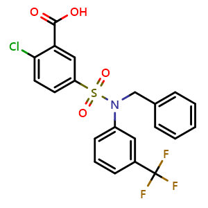 5-{benzyl[3-(trifluoromethyl)phenyl]sulfamoyl}-2-chlorobenzoic acid