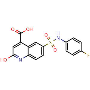 6-(N-(4-fluorophenyl)sulfamoyl)-2-hydroxyquinoline-4-carboxylic acid