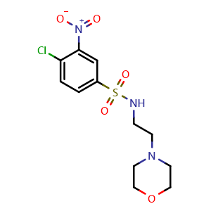 Chemical structure of 4-Chloro-n-[2-(morpholin-4-yl)ethyl]-3-nitrobenzene-1-sulfonamide , CAS 743452-14-4, AChemBlock AD244008