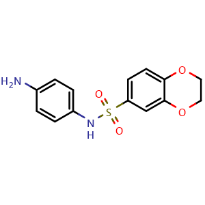 Chemical structure of N-(4-aminophenyl)-2,3-dihydrobenzo[b][1,4]dioxine-6-sulfonamide , CAS 792954-01-9, AChemBlock AD244026
