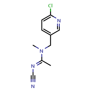 Chemical structure of Acetamiprid , CAS 135410-20-7, AChemBlock AD244052