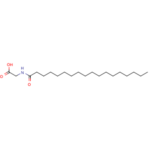Chemical structure of N-Stearoylglycine , CAS 6333-54-6, AChemBlock AD244058