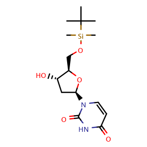 Chemical structure of 5'-O-TBDMS-dU , CAS 76223-04-6, AChemBlock AD244062