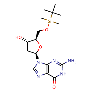 Chemical structure of 5'-O-TBDMS-dG , CAS 51549-33-8, AChemBlock AD244063
