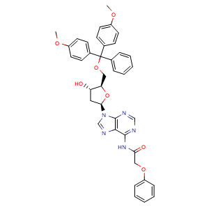 Chemical structure of 5'-O-DMT-PAC-dA , CAS 110522-82-2, AChemBlock AD244066