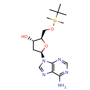 Chemical structure of 5'-O-TBDMS-dA , CAS 51549-30-5, AChemBlock AD244069