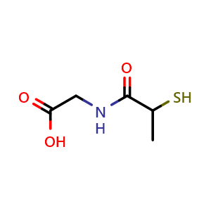 Chemical structure of Tiopronin , CAS 1953-02-2, AChemBlock AD244075