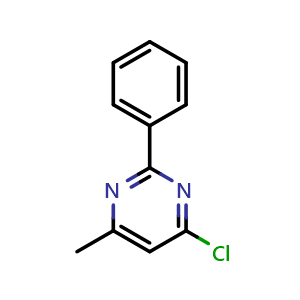 Chemical structure of 4-chloro-6-methyl-2-phenylpyrimidine , CAS 29509-92-0, AChemBlock AD244096