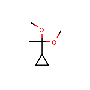 Chemical structure of (1,1-dimethoxyethyl)cyclopropane , CAS 52829-97-7, AChemBlock AD244099