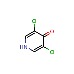 Chemical structure of 3,5-Dichloropyridin-4(1H)-one , CAS 17228-70-5, AChemBlock AD244132