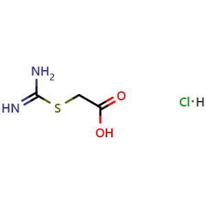 Chemical structure of 2-(Carbamimidoylthio)acetic acid hydrochloride , CAS 5425-78-5, AChemBlock AD244148