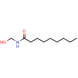 Chemical structure of N-(hydroxymethyl)nonanamide , CAS 130535-83-0, AChemBlock AD244149