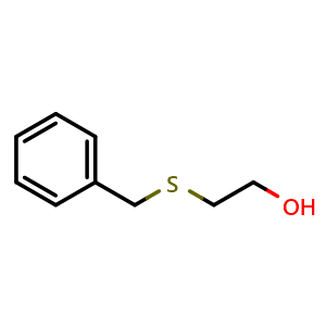 Chemical structure of 2-Hydroxyethyl benzyl sulfide , CAS 3878-41-9, AChemBlock AD244165