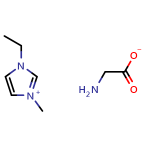 Chemical structure of 1-Ethyl-3-methyl-1H-imidazol-3-ium glycinate , CAS 766537-74-0, AChemBlock AD244190