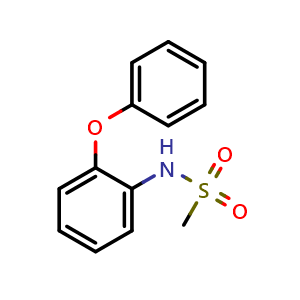 Chemical structure of N-(2-Phenoxyphenyl)methanesulfonamide , CAS 51765-51-6, AChemBlock AD244224