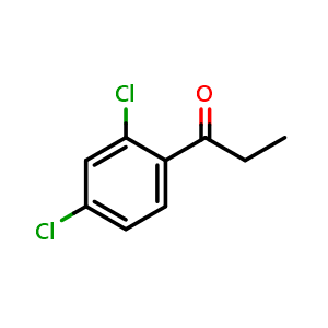 Chemical structure of 1-(2,4-Dichlorophenyl)propan-1-one , CAS 37885-41-9, AChemBlock AD244225