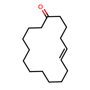 Chemical structure of 5-Cyclohexadecen-1-one , CAS 37609-25-9, AChemBlock AD244228