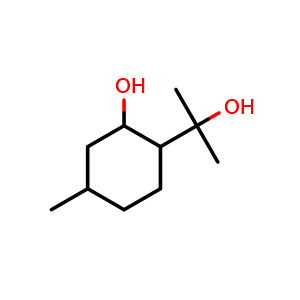 Chemical structure of 2-(2-Hydroxypropan-2-yl)-5-methylcyclohexanol , CAS 42822-86-6, AChemBlock AD244236