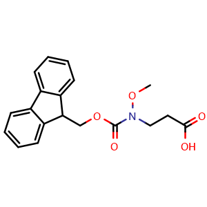 Chemical structure of N-Fmoc-N-methoxy-3-aminopropionic acid , CAS 247021-90-5, AChemBlock AD244240