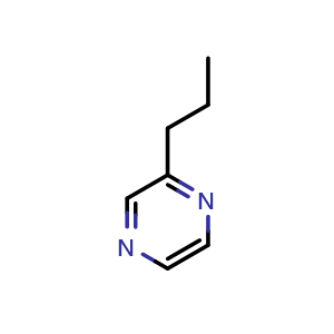 Chemical structure of 2-Propylpyrazine , CAS 18138-03-9, AChemBlock AD244281