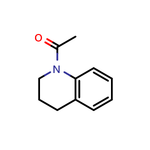 Chemical structure of 1-Acetyl-1,2,3,4-tetrahydroquinoline , CAS 4169-19-1, AChemBlock AD244302