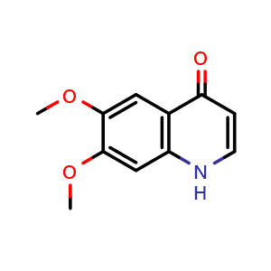 Chemical structure of 6,7-dimethoxyquinolin-4(1H)-one , CAS 304904-61-8, AChemBlock AD244309