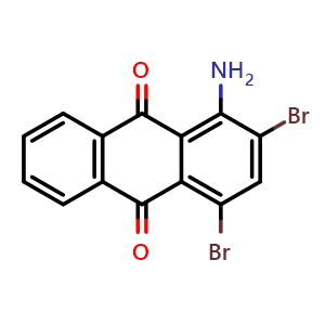 Chemical structure of 1-Amino-2,4-dibromoanthraquinone , CAS 81-49-2, AChemBlock AD244311