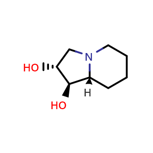 Chemical structure of (-)-Lentiginosine , CAS 125279-72-3, AChemBlock AD244322