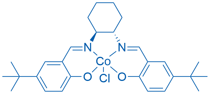 Chemical structure of Chloro[[2,2'-[(1S,2S)-1,2-Cyclohexanediylbis[(nitrilo-κN)methylidyne]]bis[4-bis(1,1-dimethylethyl)phenolato-κO]](2-)]cobalt , CAS 2828438-46-4, AChemBlock AD244341