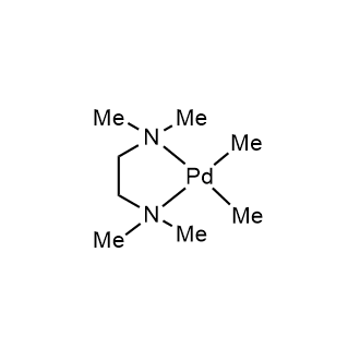 Chemical structure of [1,2-Bis(dimethylamino)ethane]dimethylpalladium , CAS 113822-11-0, AChemBlock AD244390