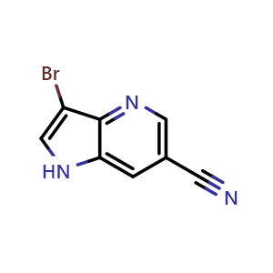 Chemical structure of 3-Bromo-6-cyano-4-azaindole , CAS 1190311-98-8, AChemBlock AD244458