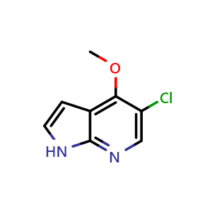 Chemical structure of 5-Chloro-4-methoxy-7-azaindole , CAS 1020056-69-2, AChemBlock AD244484