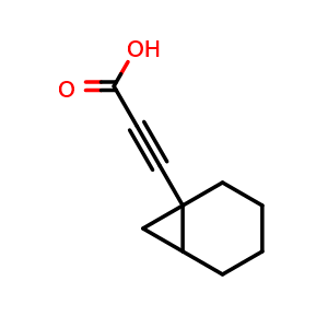Chemical structure of 3-Norcaran-1-ylprop-2-ynoic acid , CAS 2028761-84-2, AChemBlock AD244517