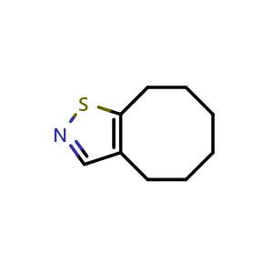 Chemical structure of 4,5,6,7,8,9-Hexahydrocycloocta[d]isothiazole , CAS 136495-77-7, AChemBlock AD244532
