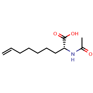 Chemical structure of (2R)-2-acetamidonon-8-enoic acid , CAS 924309-94-4, AChemBlock AD244551